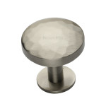 M Marcus Heritage Brass Hammered Design Round Cabinet Knob with Rose 32mm 